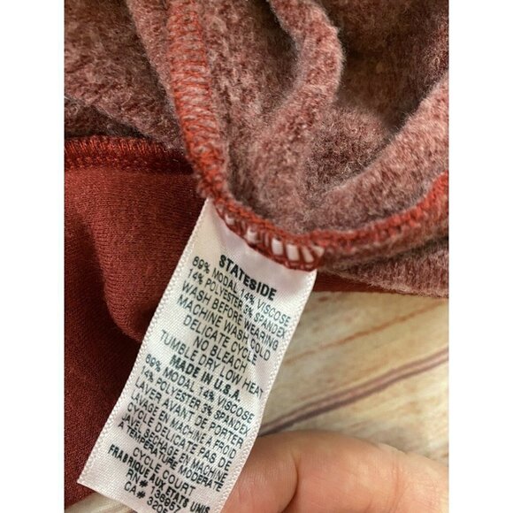 NWT Sateside Nordstrom Women's Modal Short Sleeve Front Twist Amber Sweater - XS - Picture 10 of 12